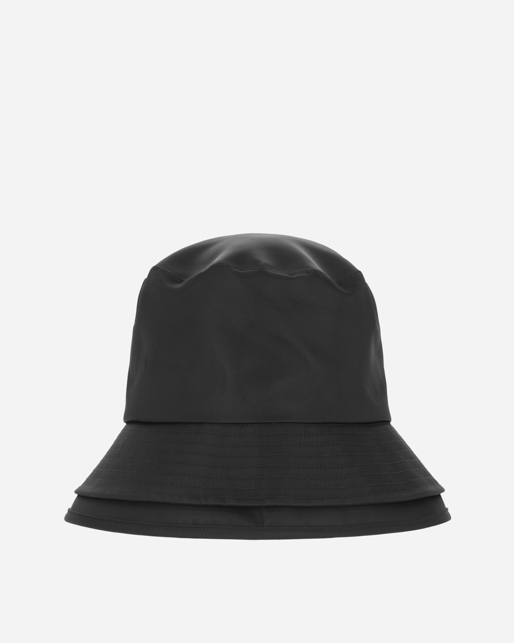 Nylon Twill Double Brim Hat Black
