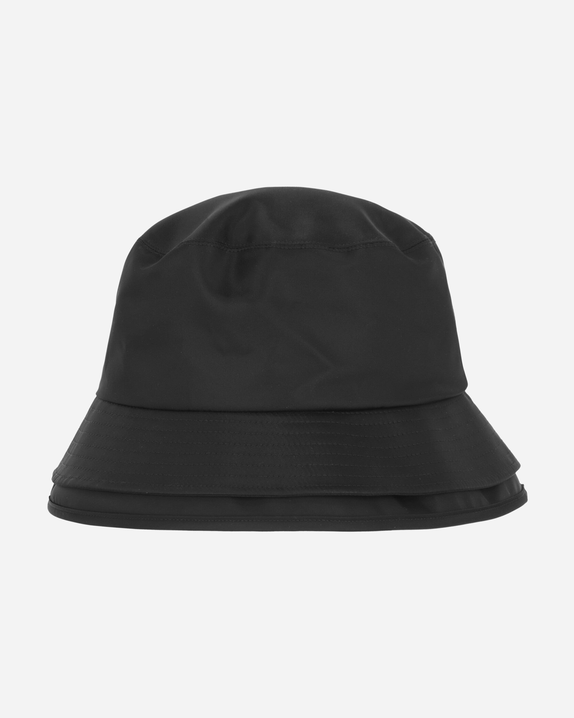 Nylon Twill Double Brim Hat Black