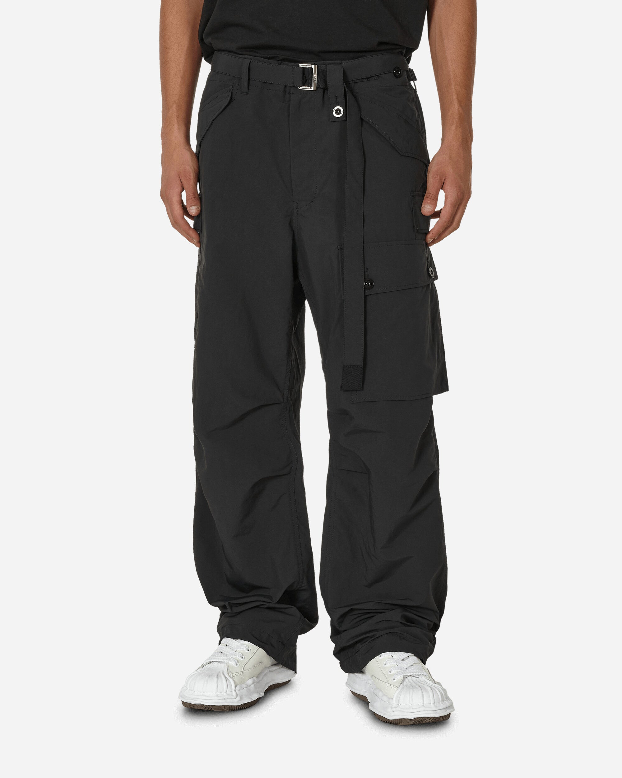 sacai Matte Taffeta Pants Black Pants Cargo 23-03142M 001